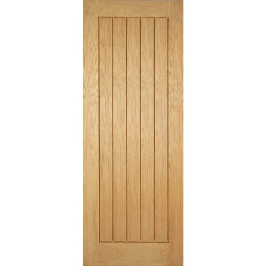 Mexicano Oak Evokit Pocket Fire Door - Vertical Lining - 30 Minute Fire Rated - Prefinished