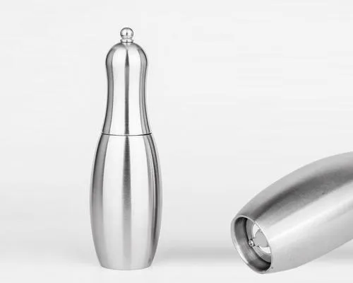 Modern Stainless Bowling Pin Shaped Steel Pepper Mill Grinder