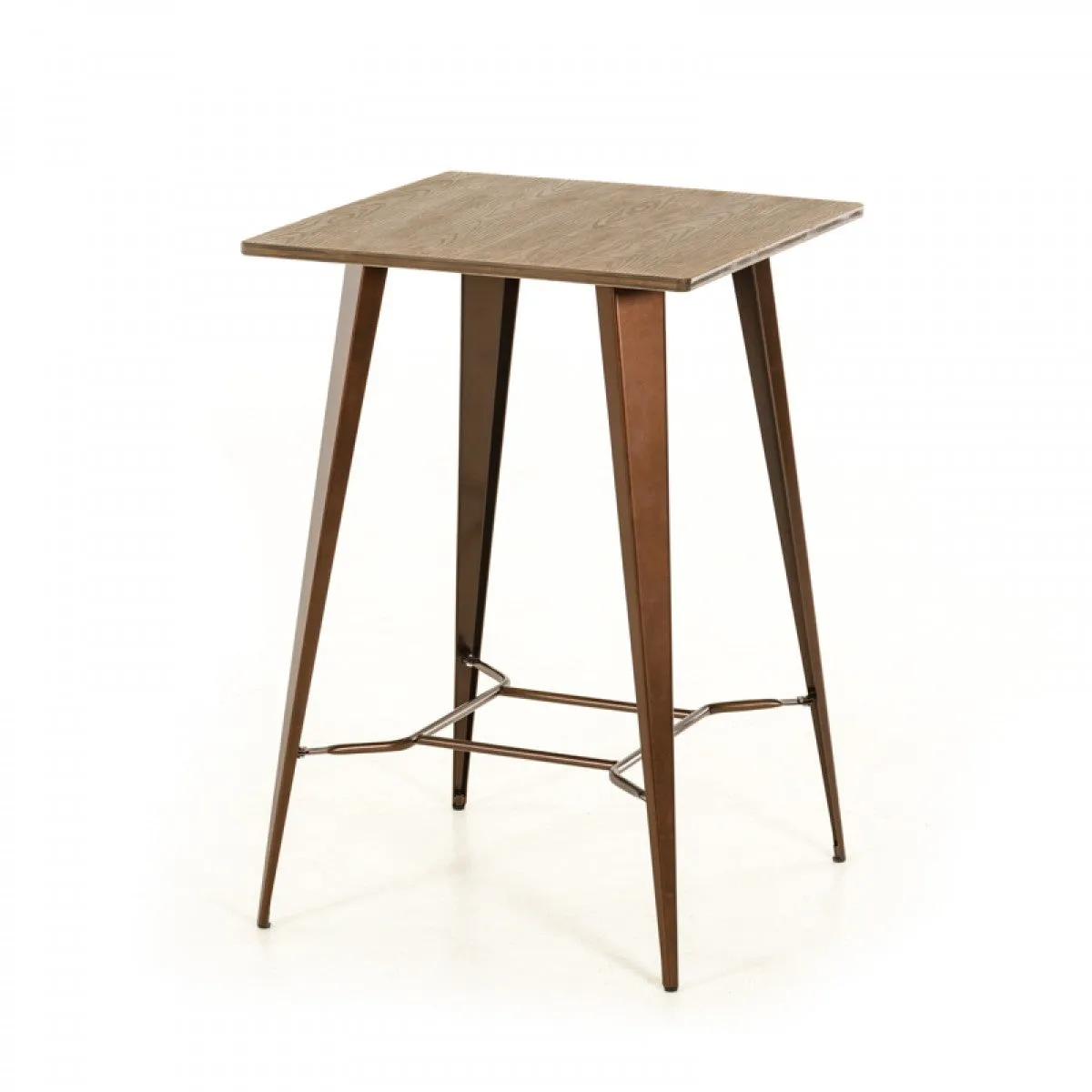 Modrest Benz Modern Copper & Wood Bar Table