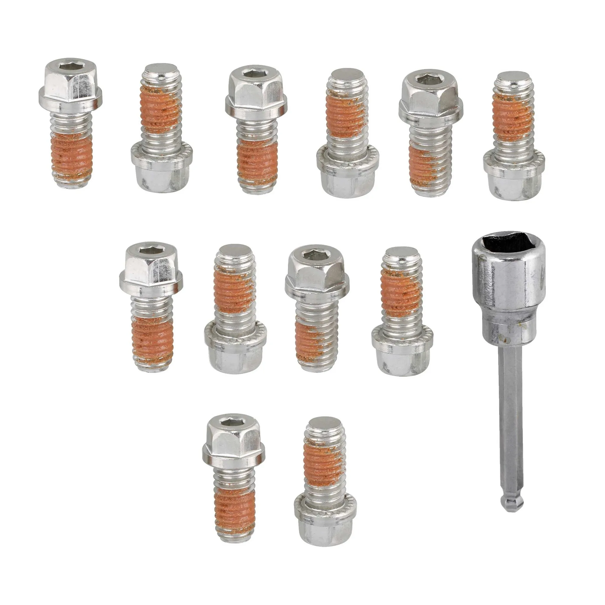 Mr. Gasket Locking Header Bolt - 3/8-16 in Thread - 0.75 in Long - Hex Head - Various Applications - Set of 12