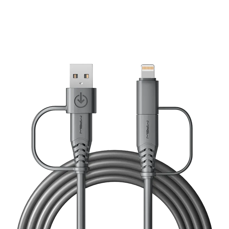 Multi-Plug 65W Cable for iPhone, iPad, & Macbook