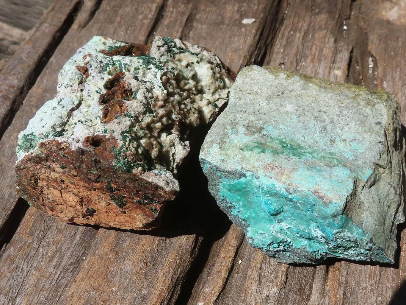 Natural Mixed Malachite & Chrysocolla Specimens x 14 From Congo