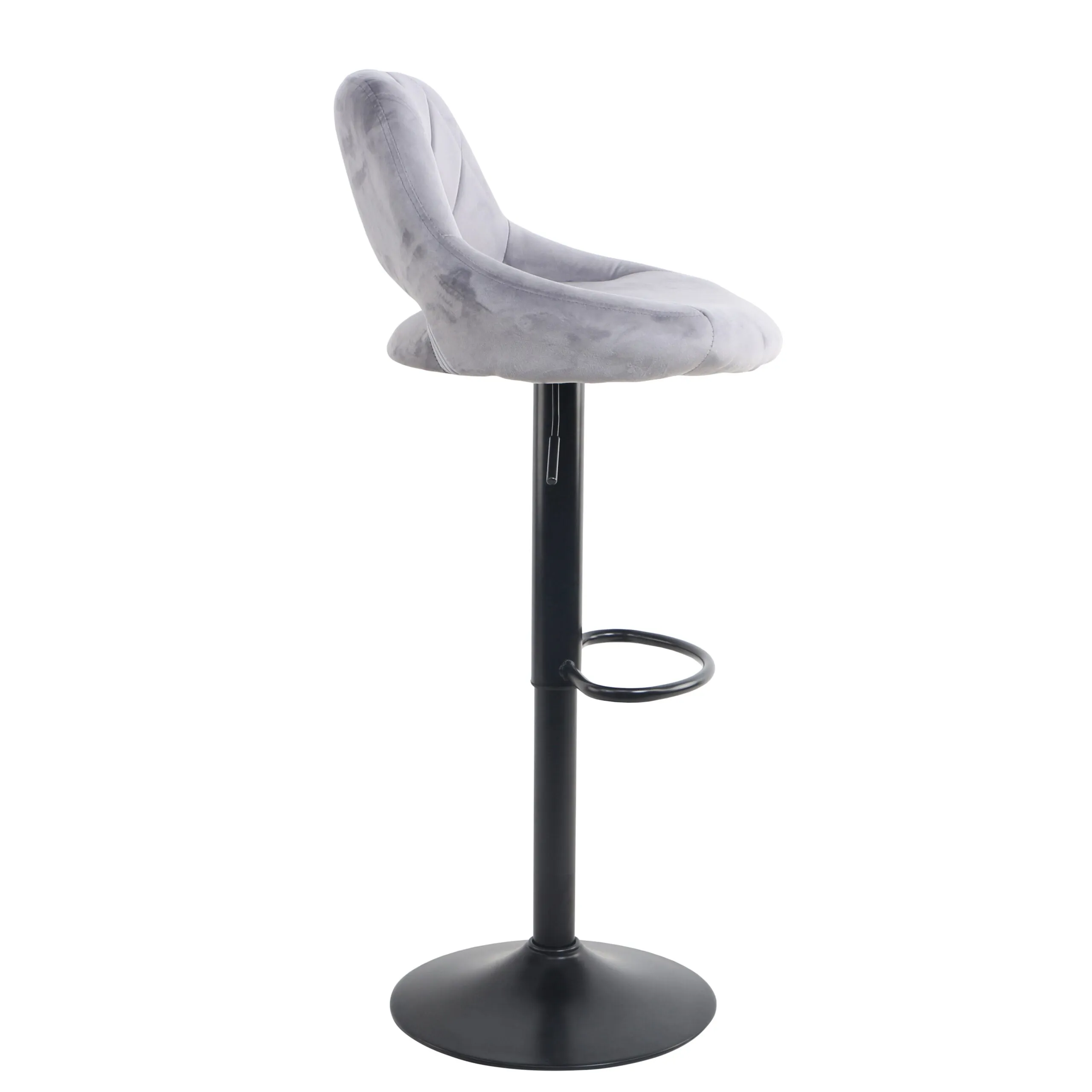 Neo Grey Crushed Velvet Bar Stools