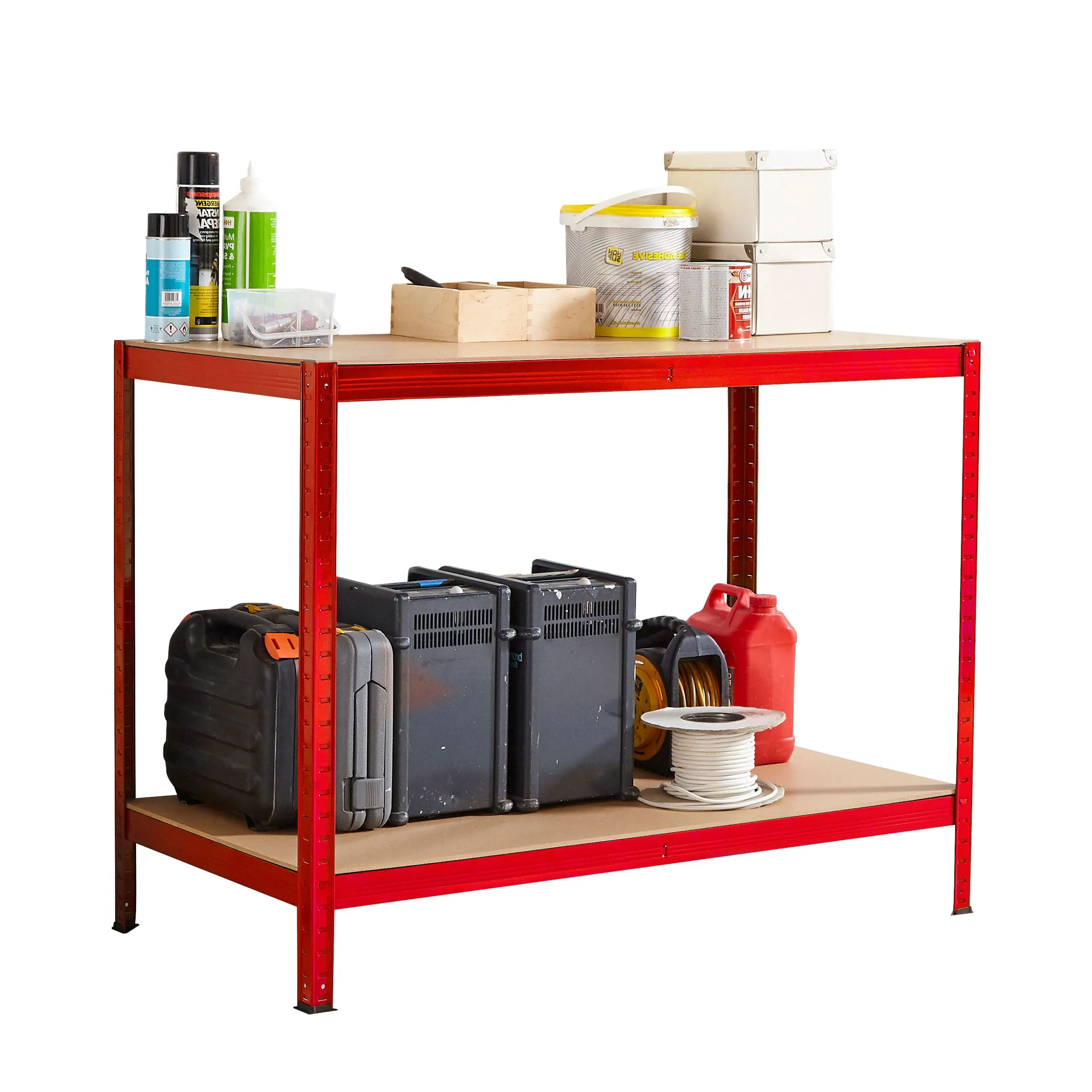 Neo Red Metal Garage Workbench