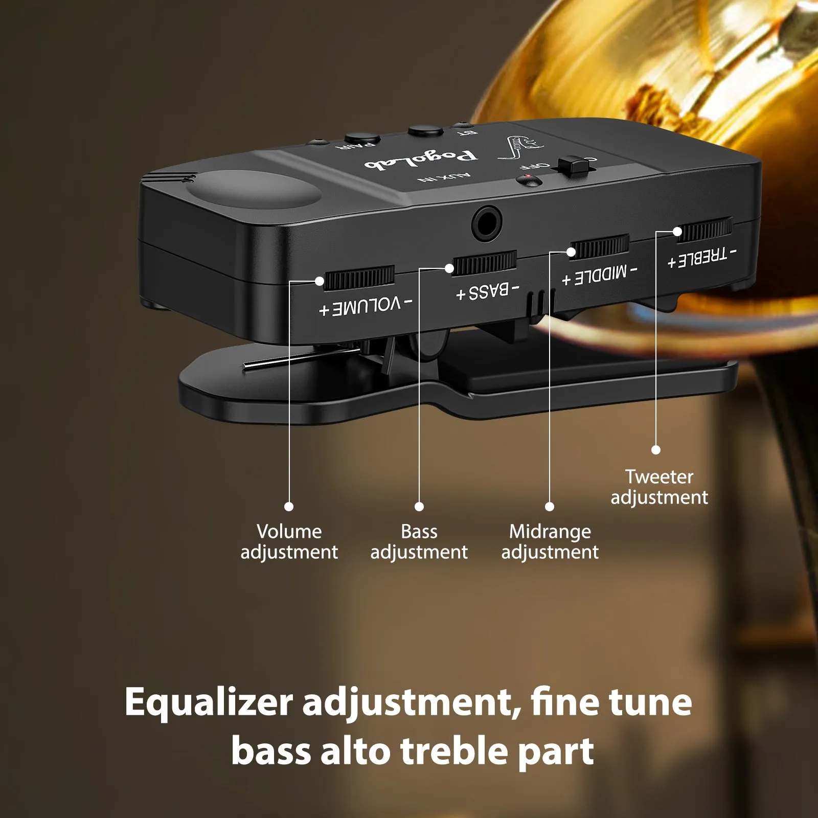 POGOLAB MYS306W Wireless UHF Saxophone Pickup System