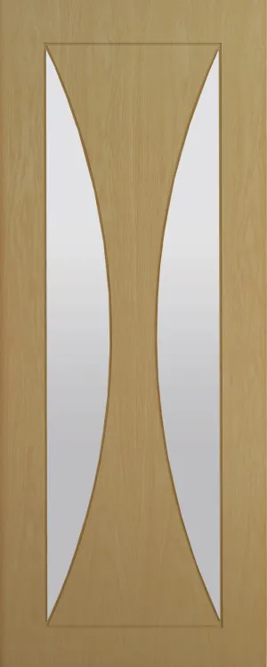 Pre-Assembled Oak Sorrento Glazed Pre-finished Door Set