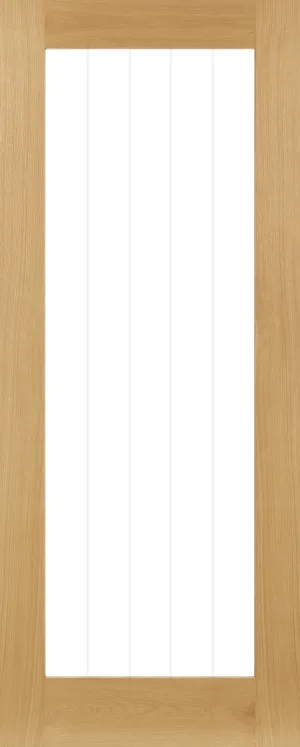 Pre-Assembled Unfinished Oak Ely 1L Full Glazed Door Set