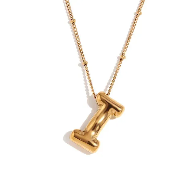 Pre Order:  Alphabet Pendant Plated Necklace