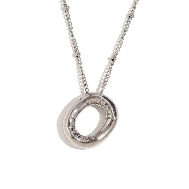 Pre Order:  Alphabet Pendant Plated Necklace