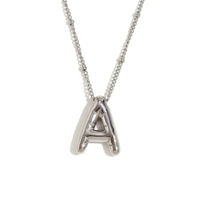 Pre Order:  Alphabet Pendant Plated Necklace