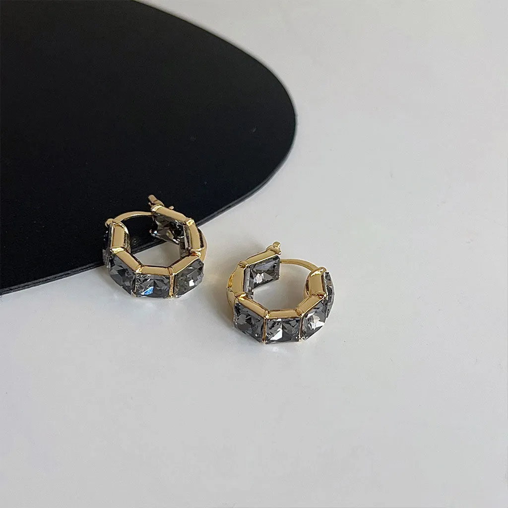 Pre Order:  French Glass Crystal Cube Earrings