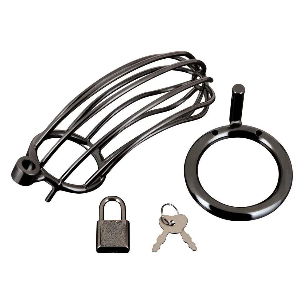 Prisoner Chastity Cock Cage with Lock (Stainless Steel)