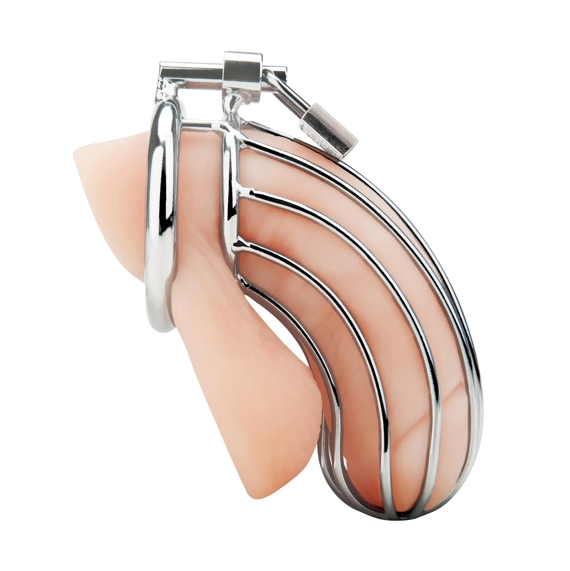 Prisoner Chastity Cock Cage with Lock (Stainless Steel)