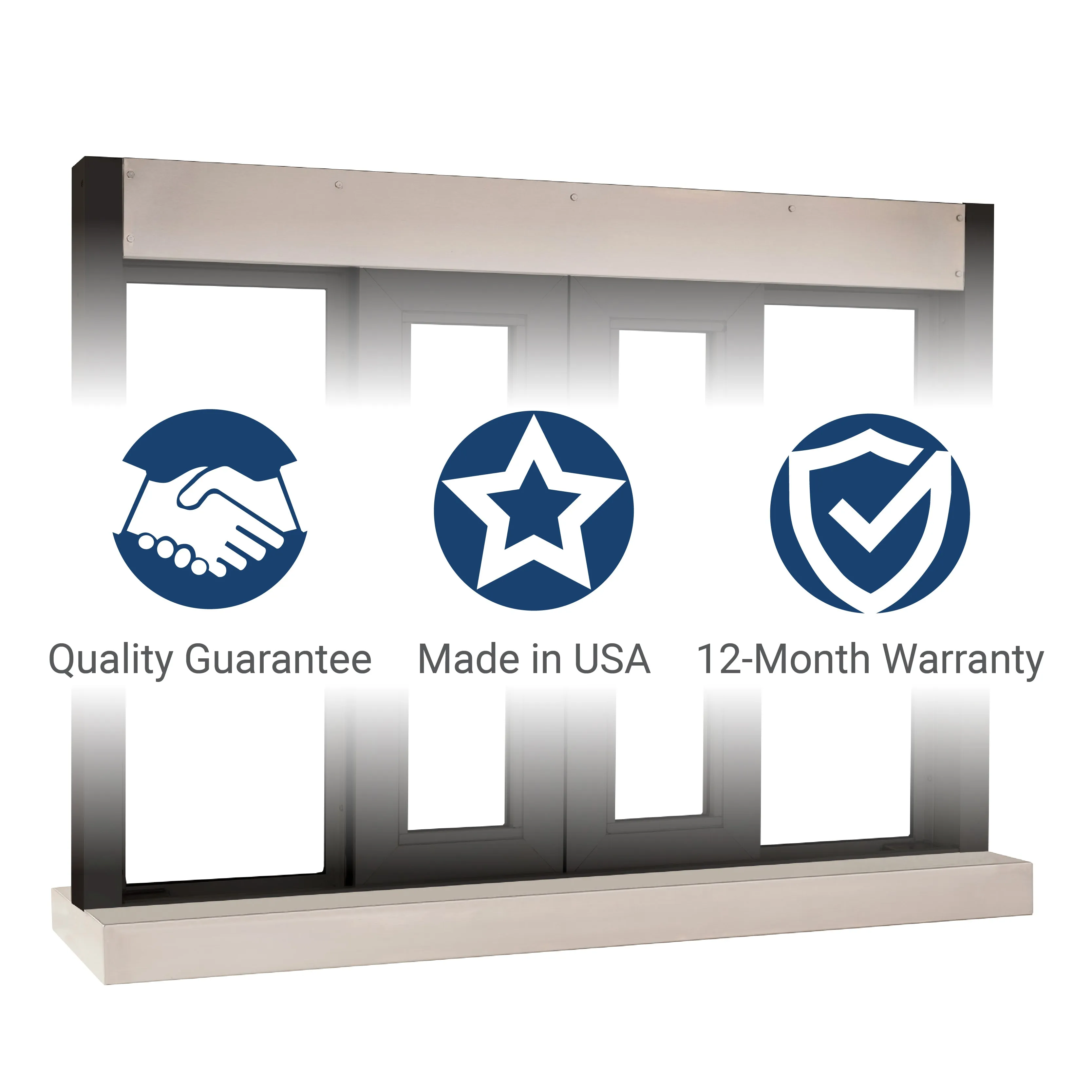 Quikserv Bi-parting Self Closing Drive Thru Window With Shelf | 42" (W) x 36" (H) | CSE-QS-BPSC-4236