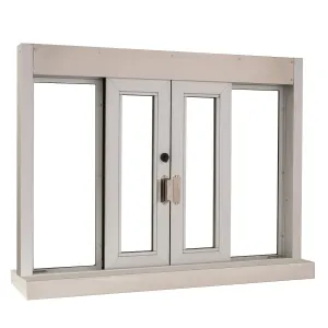 Quikserv Bi-parting Self Closing Drive Thru Window With Shelf | 42" (W) x 36" (H) | CSE-QS-BPSC-4236