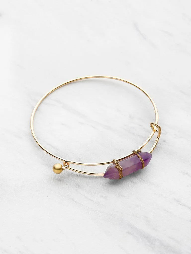 Random Stone Adjustable Bracelet