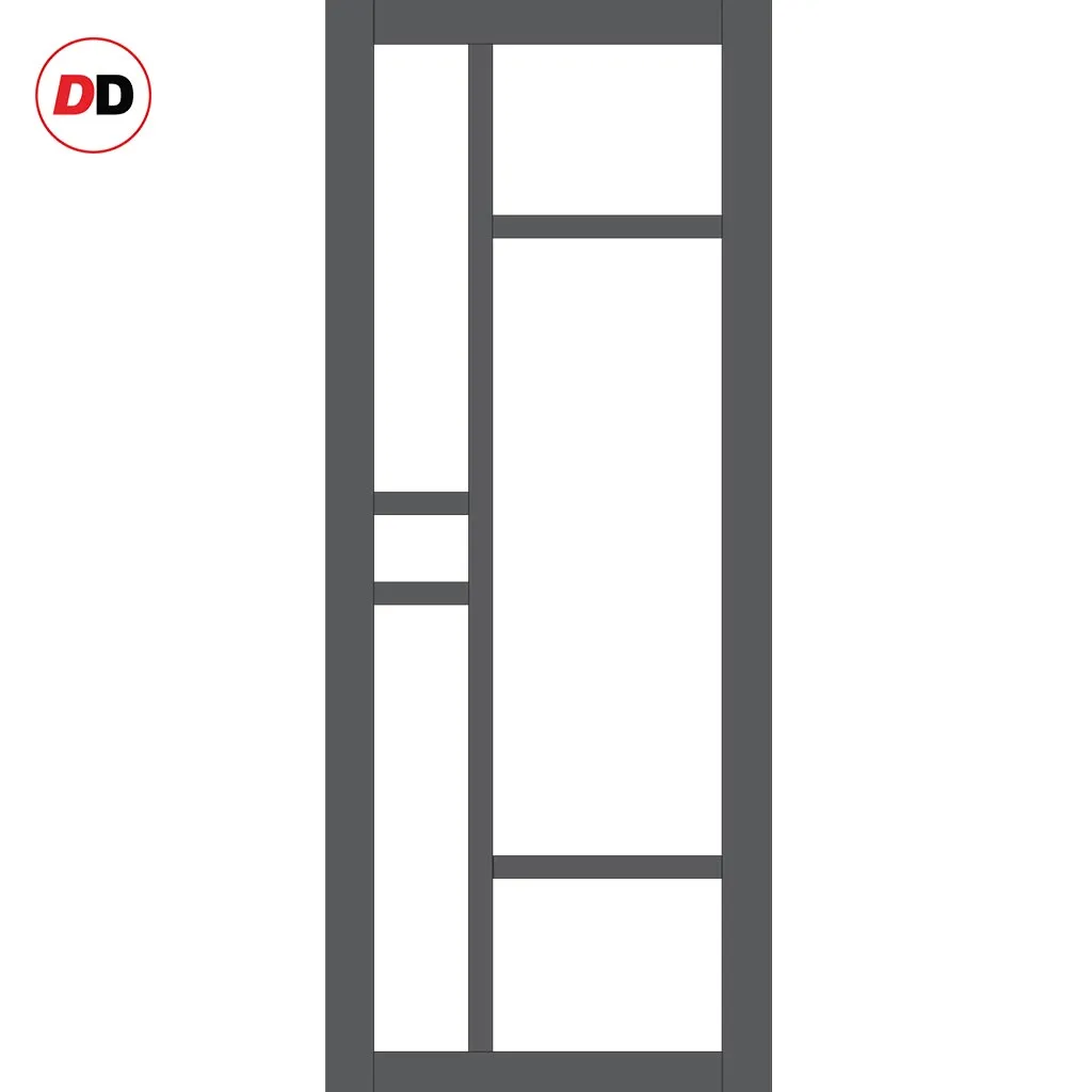 Room Divider - Handmade Eco-Urban® Isla Door DD6429C - Clear Glass - Premium Primed - Colour & Size Options