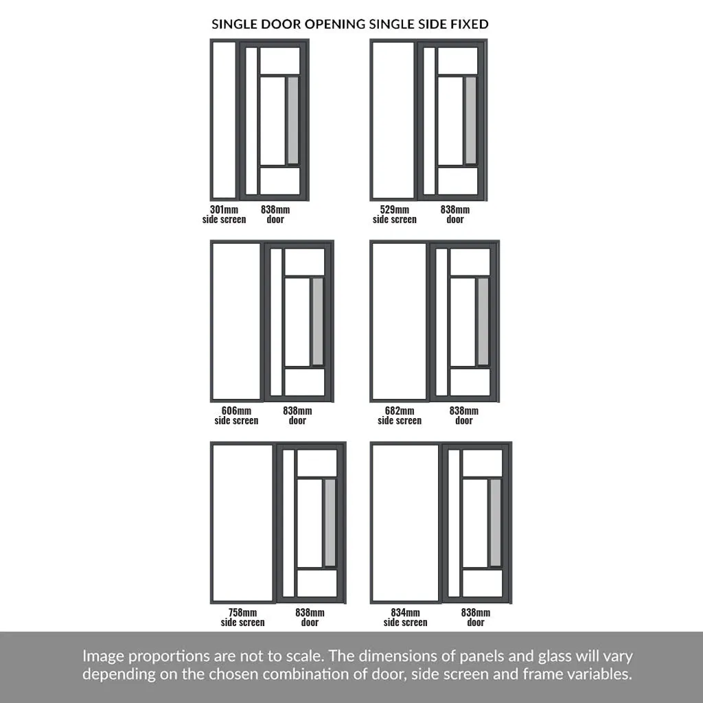 Room Divider - Handmade Eco-Urban® Portobello Door DD6438CF Clear Glass (1 FROSTED PANE) - Premium Primed - Colour & Size Options