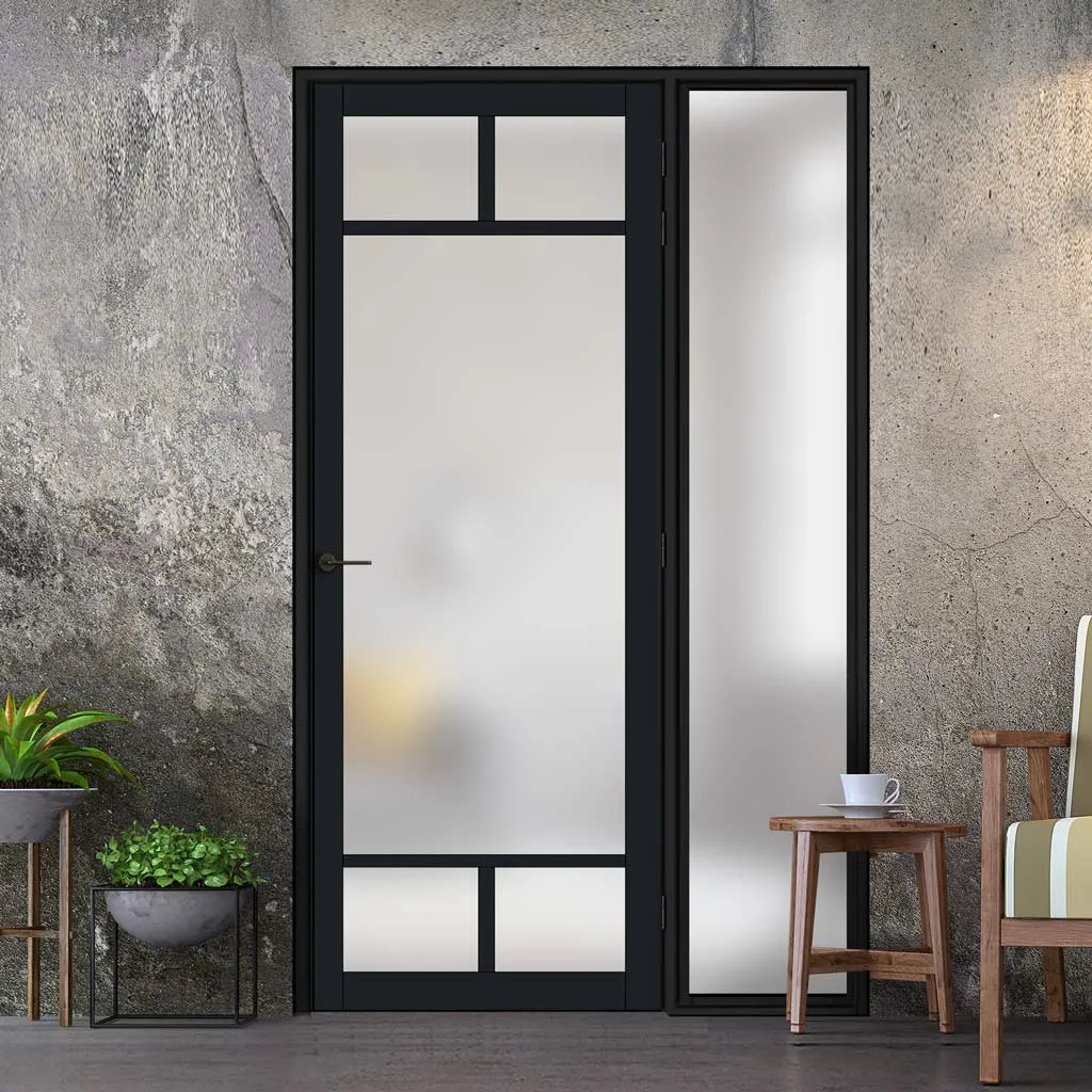 Room Divider - Handmade Eco-Urban® Sydney Door DD6417F - Frosted Glass - Premium Primed - Colour & Size Options