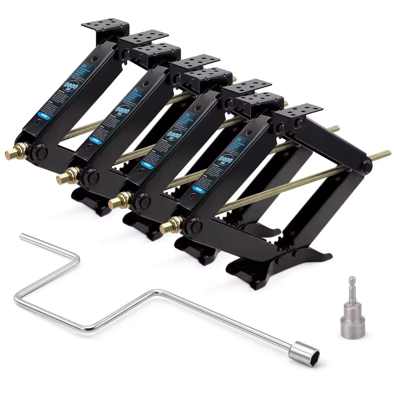 RV Stabilizer Leveling Scissor Jacks, 9500lbs