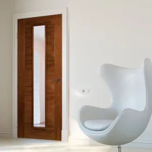 Seville Walnut Internal Door - Clear Glass