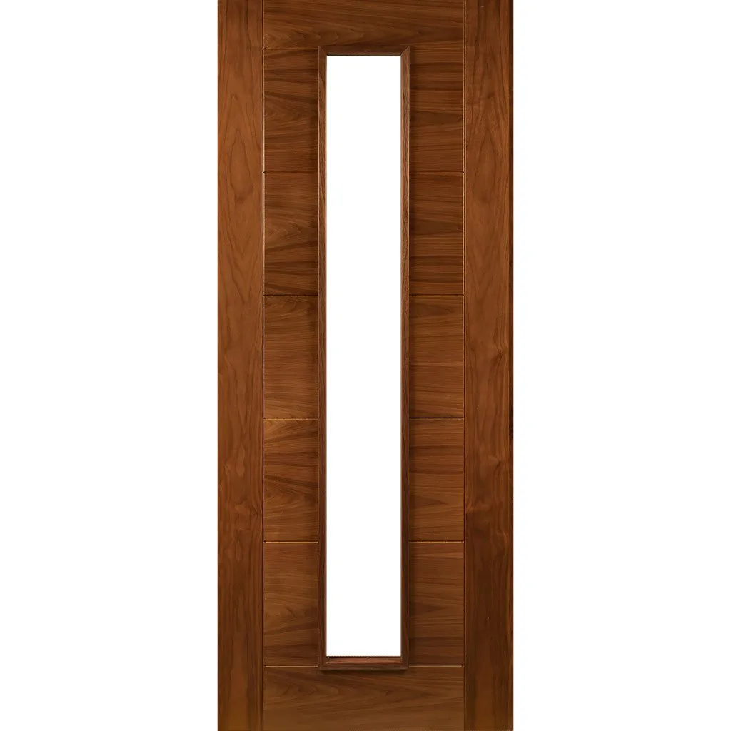 Seville Walnut Internal Door - Clear Glass