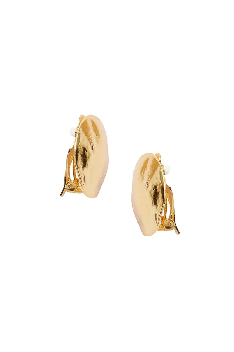 Shell Disc Clip-On Earrings