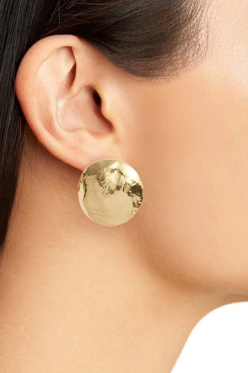 Shell Disc Clip-On Earrings