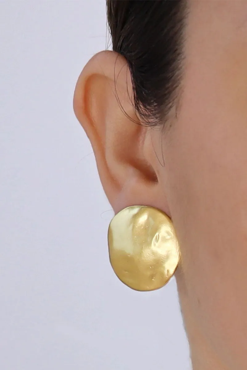 Shell Disc Clip-On Earrings