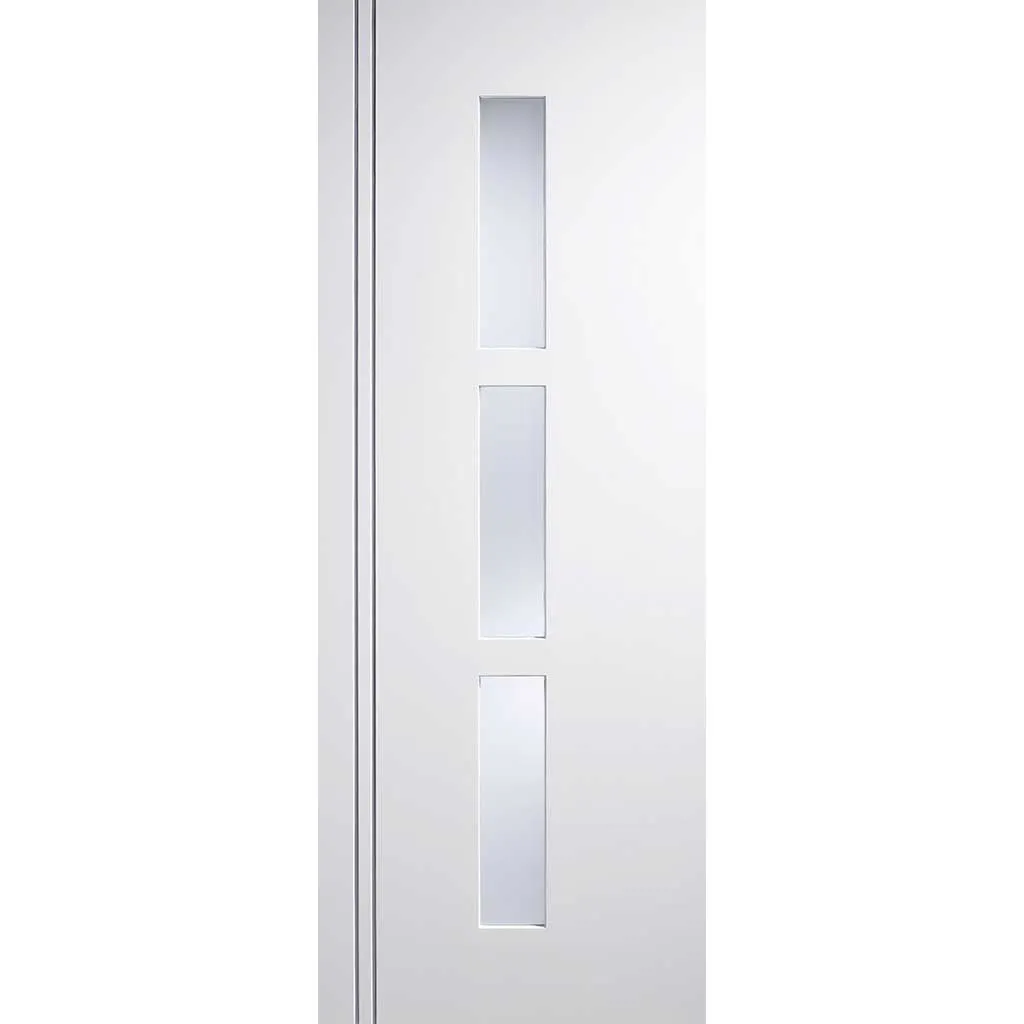 Sierra Blanco Absolute Evokit Single Pocket Doors - Frosted Glass - White Painted