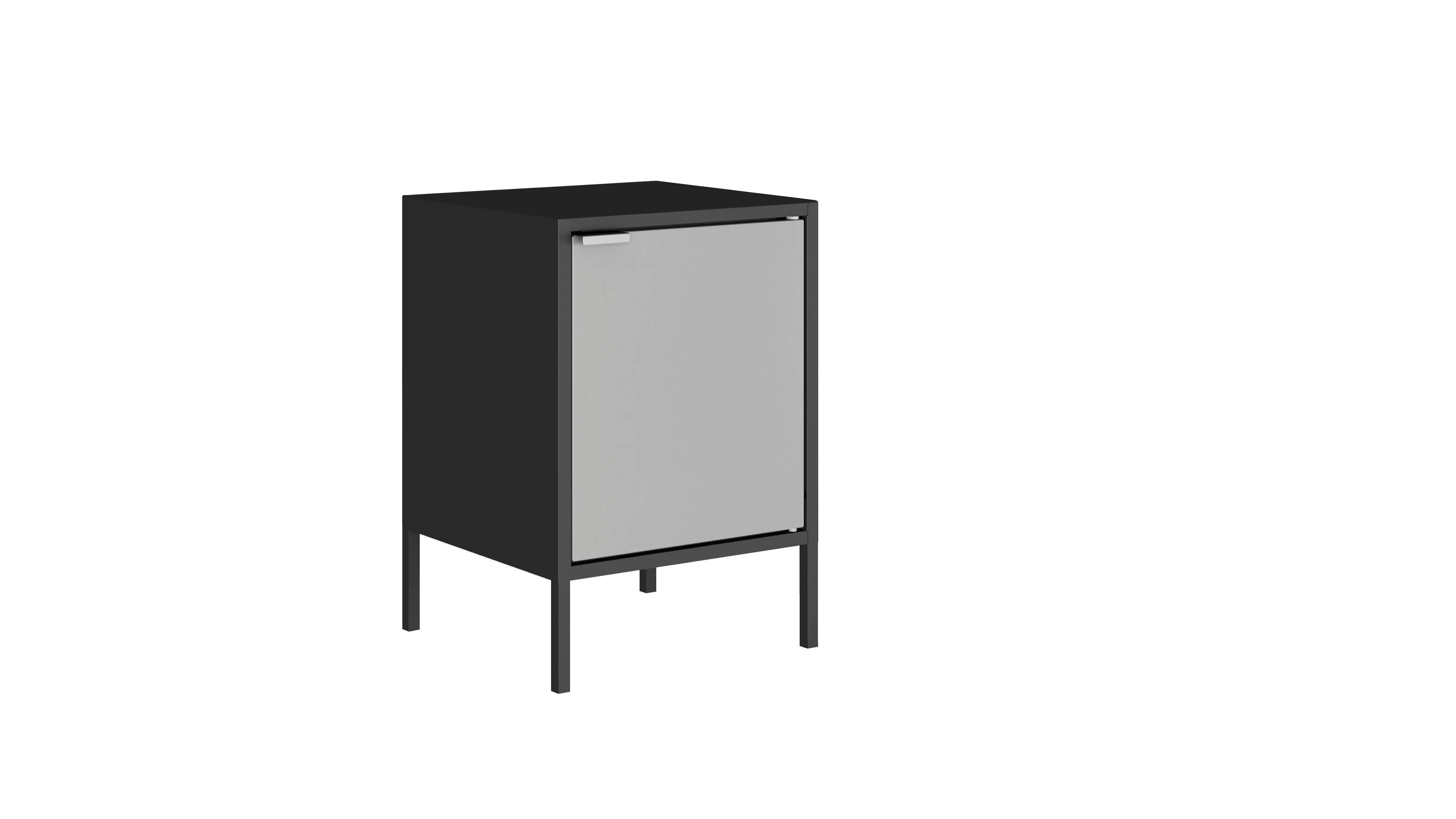 Smart Metal Accent End Table in Black and Grey