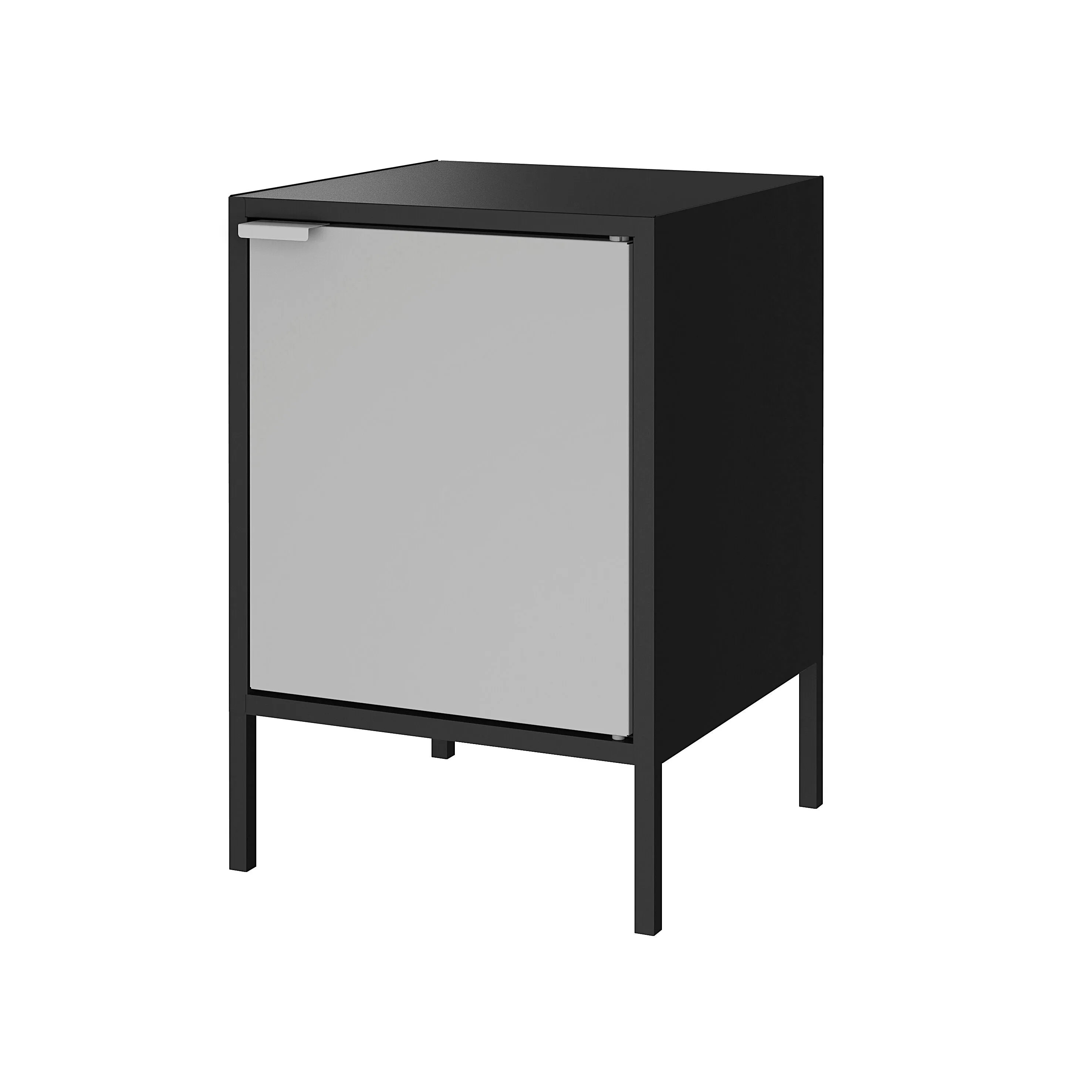 Smart Metal Accent End Table in Black and Grey