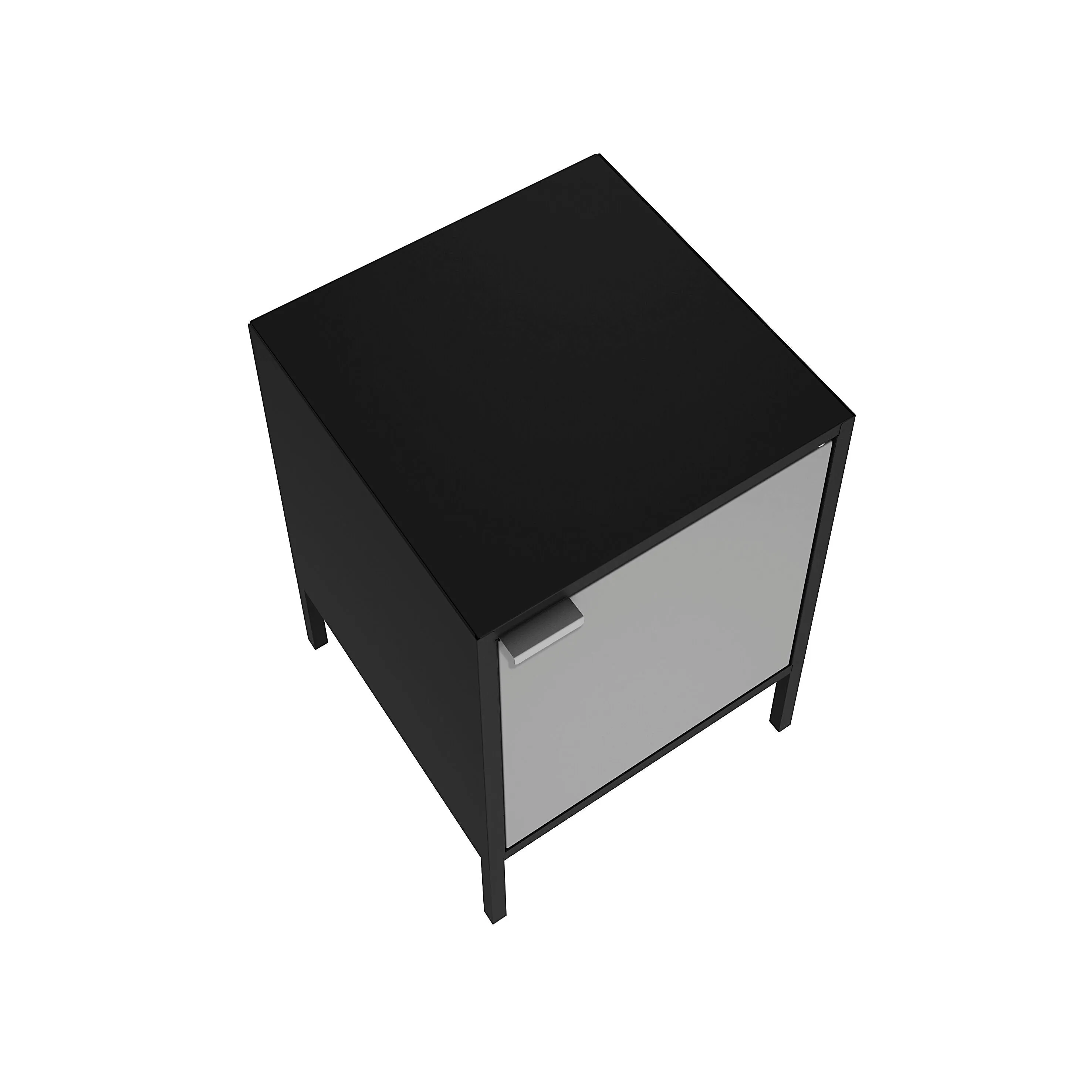 Smart Metal Accent End Table in Black and Grey