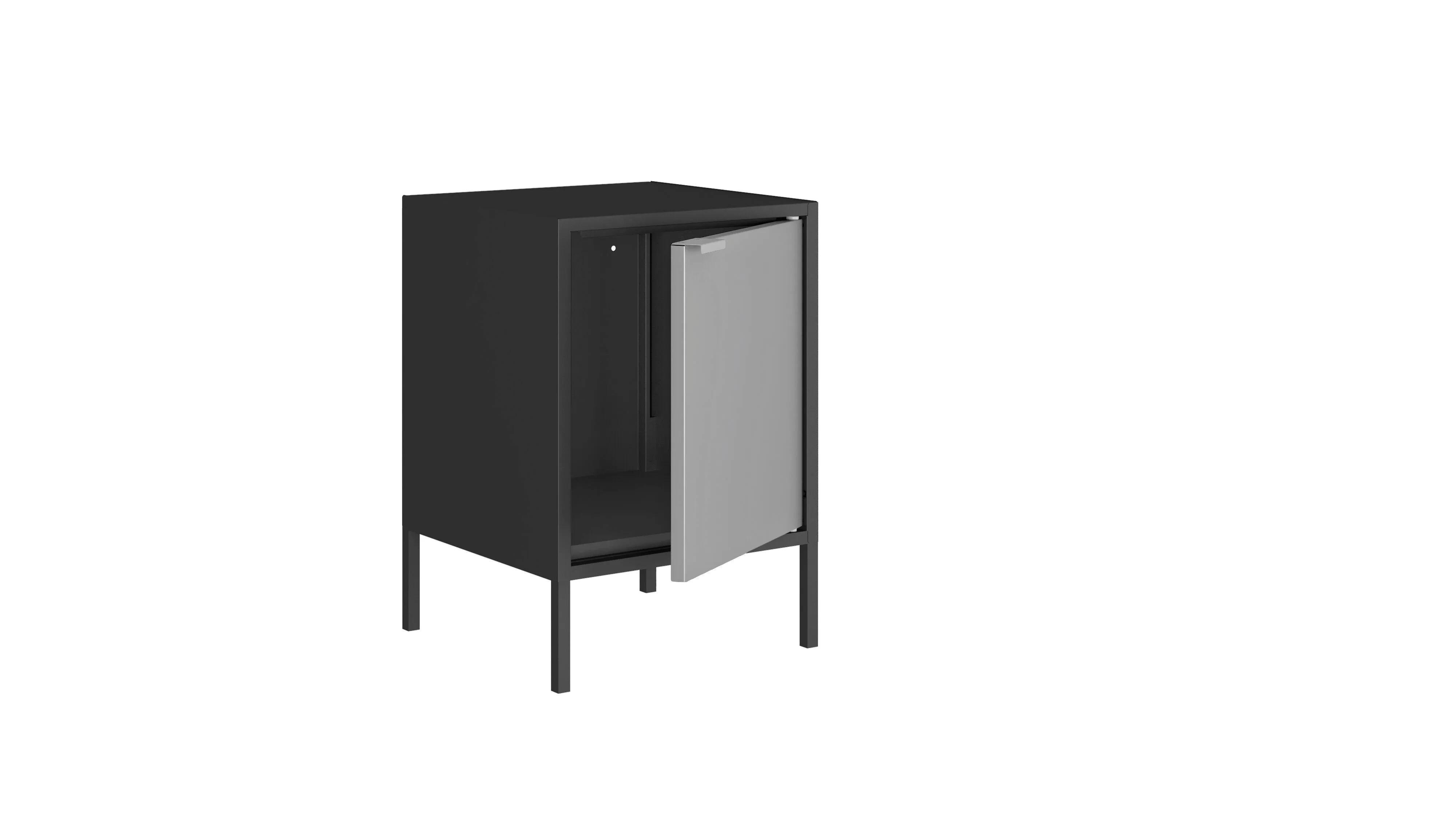 Smart Metal Accent End Table in Black and Grey