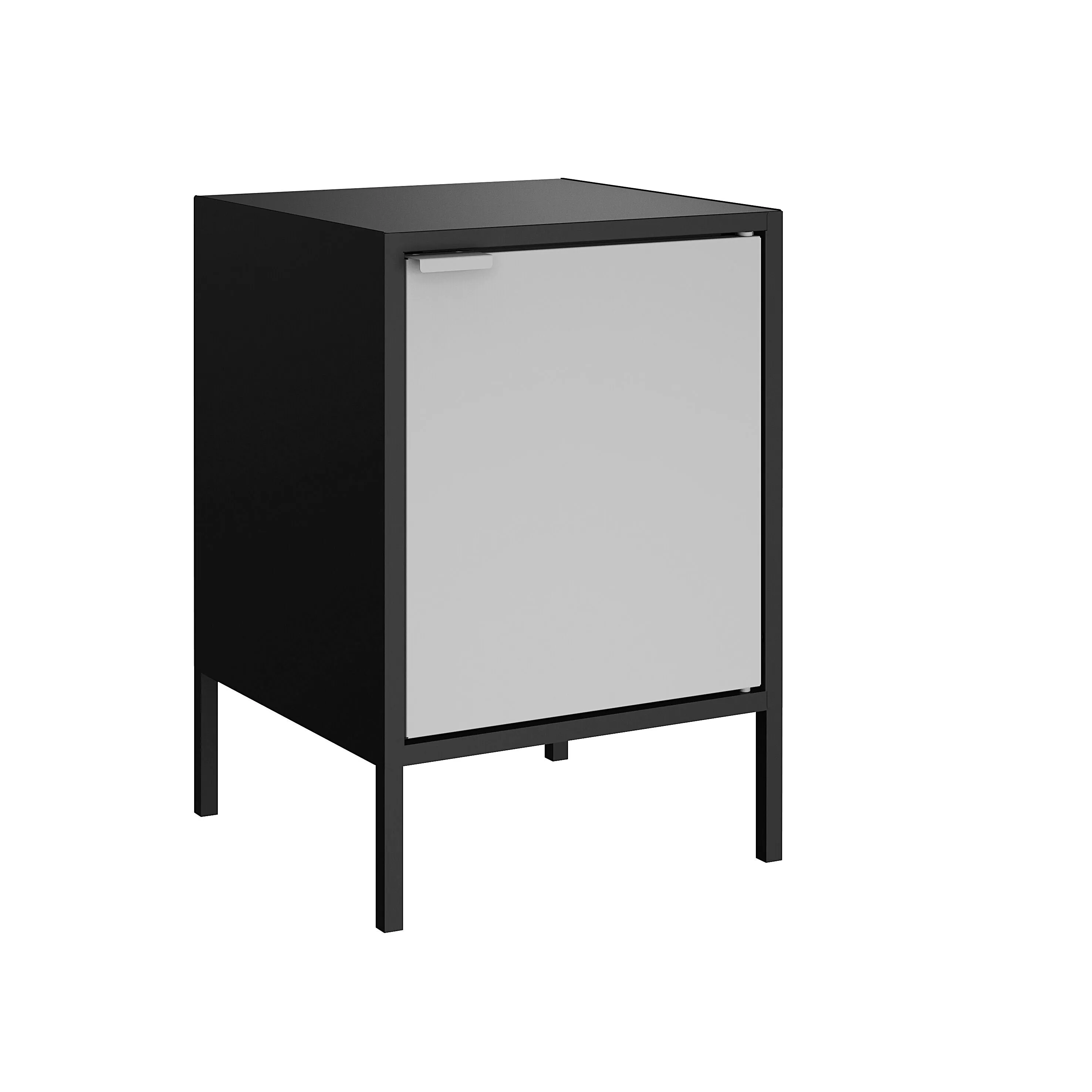 Smart Metal Accent End Table in Black and Grey