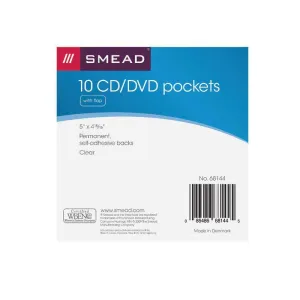 SMEAD SELF-ADHESIVE POLY CD/DVD POCKET CLEAR