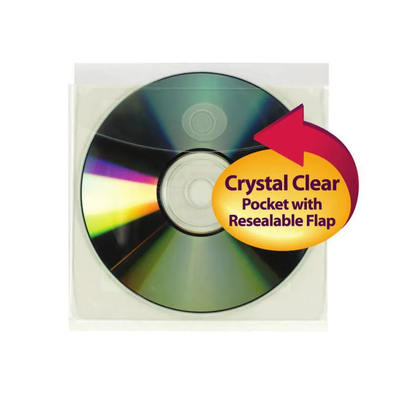 SMEAD SELF-ADHESIVE POLY CD/DVD POCKET CLEAR