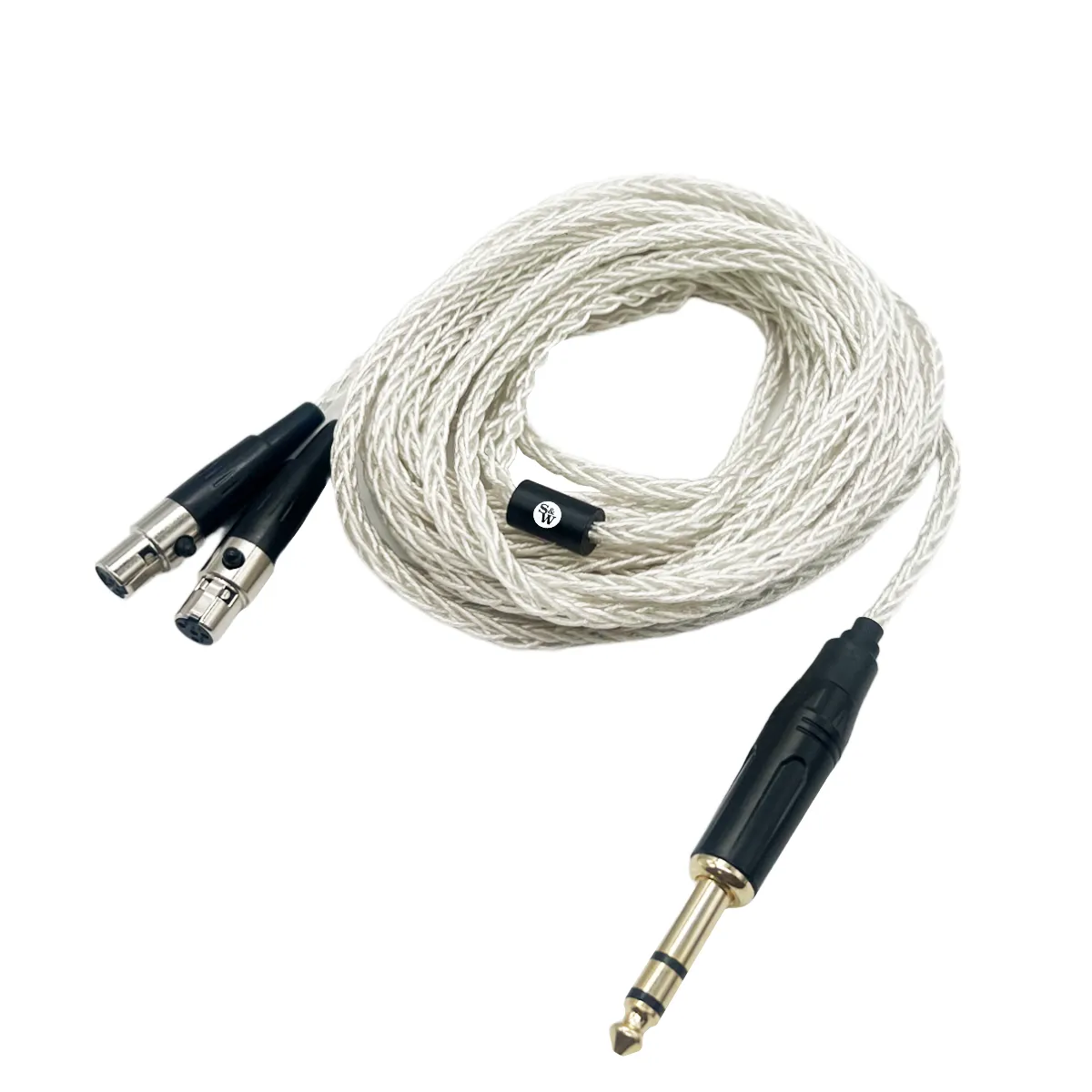 Strauss & Wagner Lisbon Mini-XLR 6.35mm 8-core OFC Silver Headphone Cable