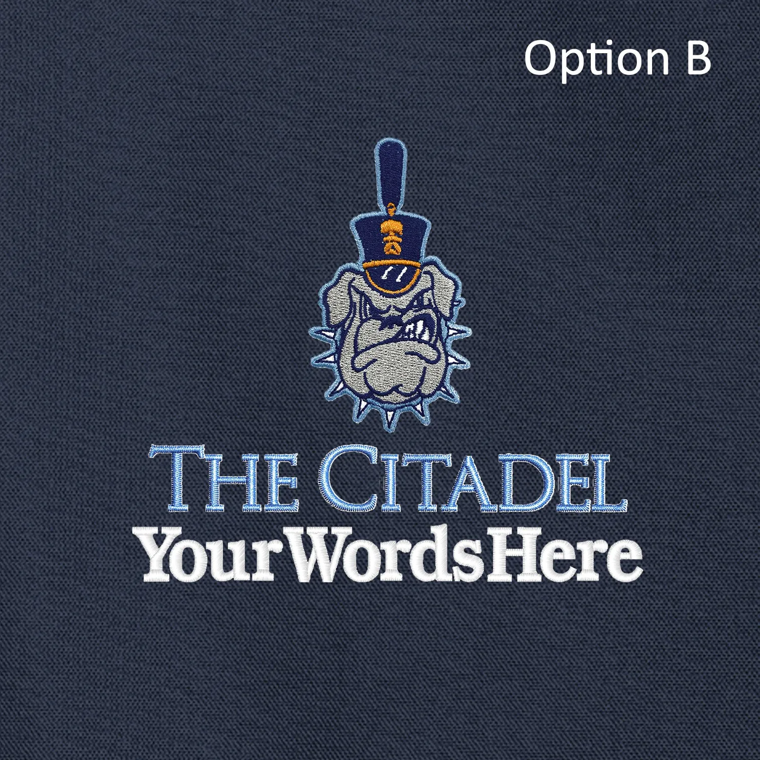 The Citadel, Customizable (Your Words), Spike, Embroidered, Port Authority® Canvas Full-Length Two-Pocket Apron