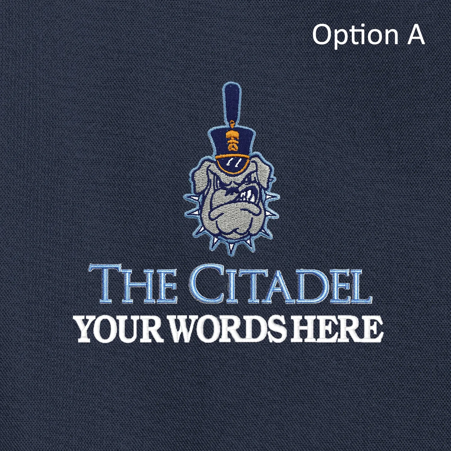 The Citadel, Customizable (Your Words), Spike, Embroidered, Port Authority® Canvas Full-Length Two-Pocket Apron