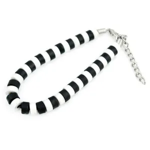 Tribal Black and White Bracelet 7.5 In