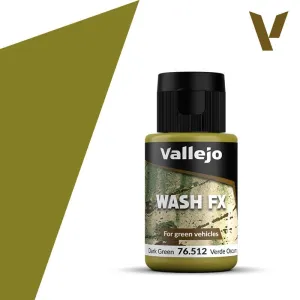 Vallejo 76512 Wash FX Dark Green 35ml