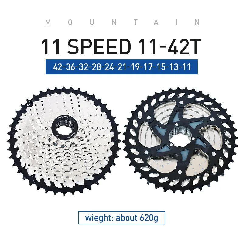 VG Sports MTB 11-Speed Steel Bicycle Cassette