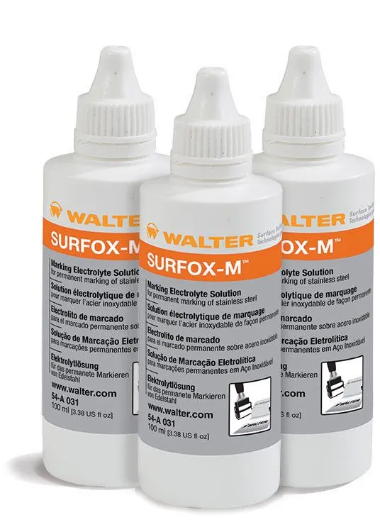 Walter 54A031 SURFOX-M Black Stainless Steel Marking Electrolyte: 3.4 oz Bottle (1 Bottle)