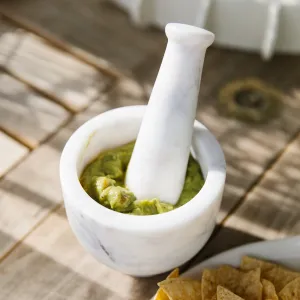 White Marble Mortar & Pestle