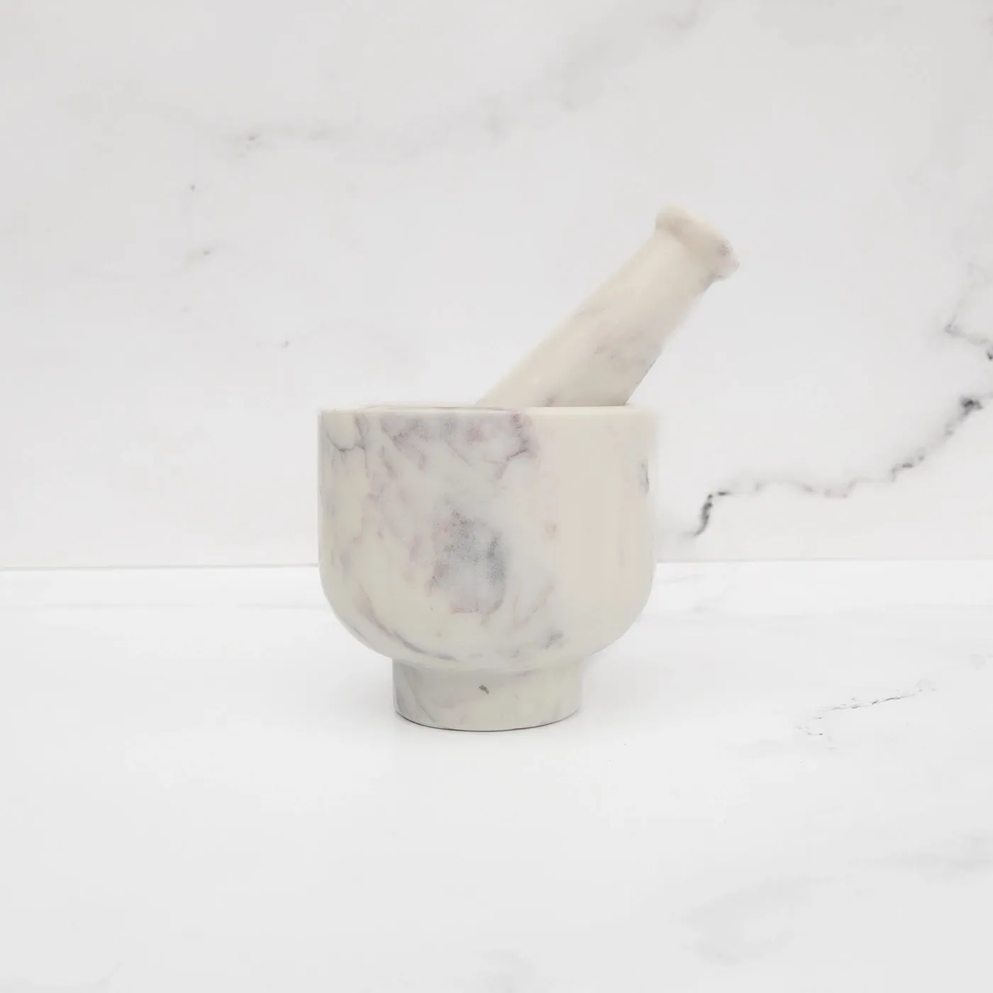 White Marble Mortar & Pestle