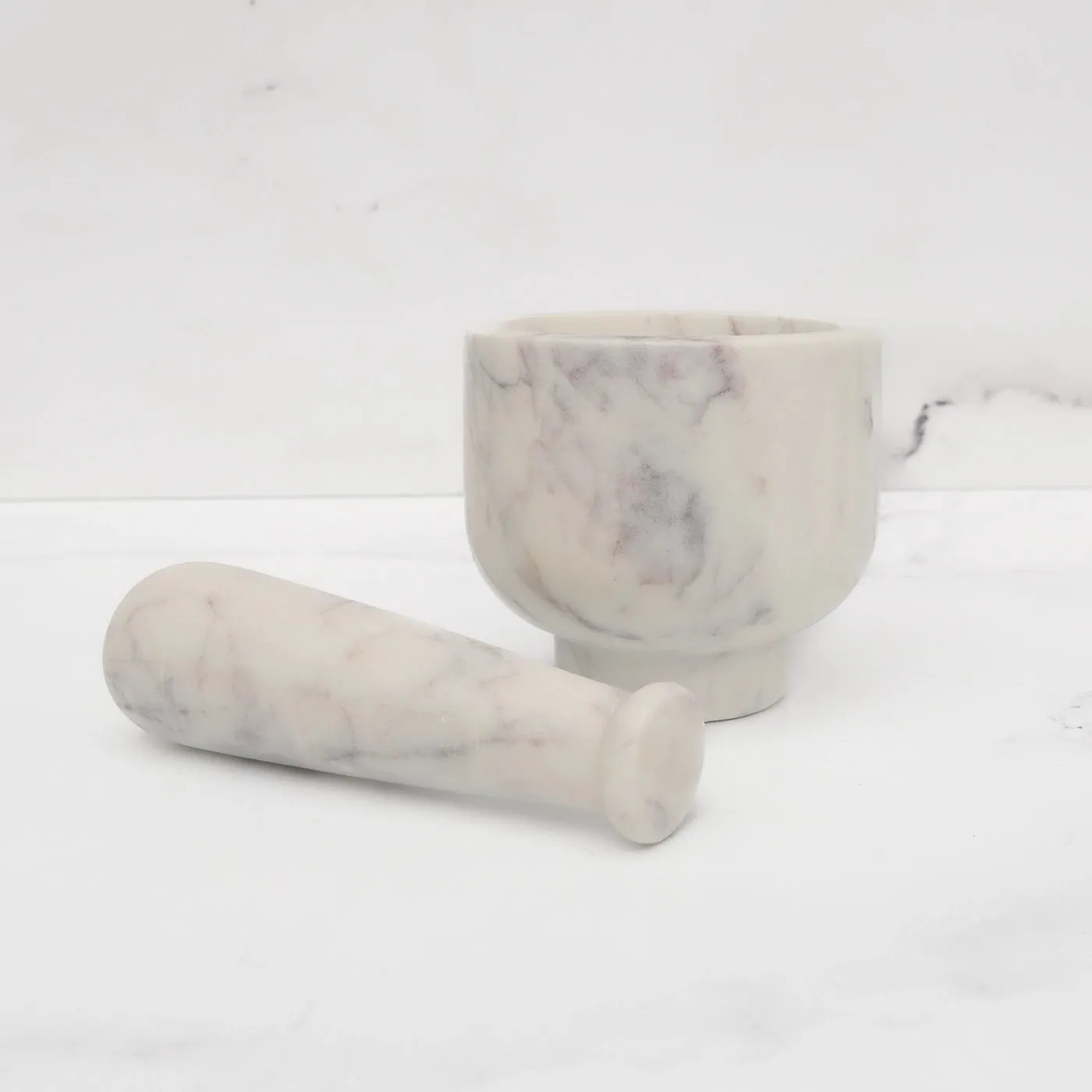 White Marble Mortar & Pestle