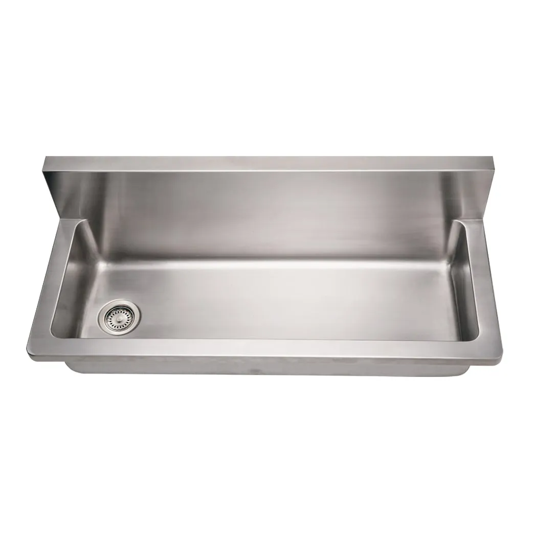 Whitehaus WHNCMB4413 Noah's Collection Stainless Commercial Single Bowl Wall Mount Utility Sink