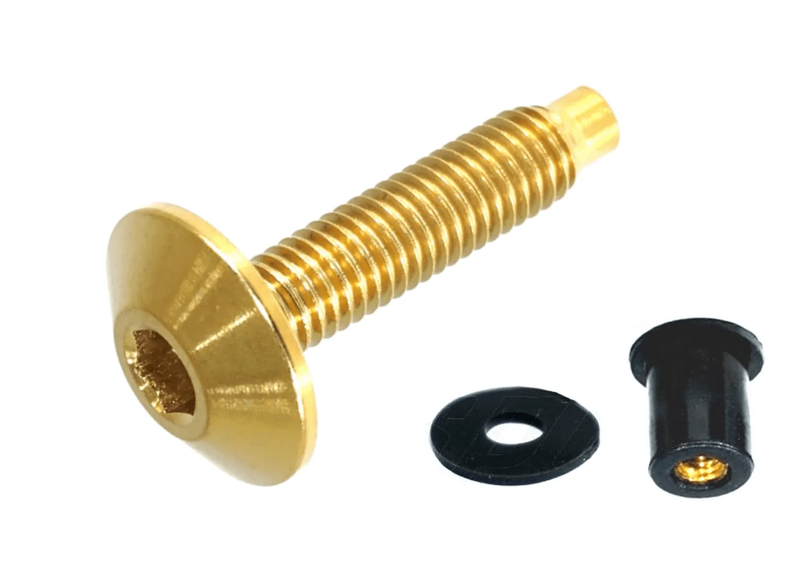 ZSPEC Body Kit Fastener, Low-Profile M5x20mm Titanium w/Well Nut, Sold per Each